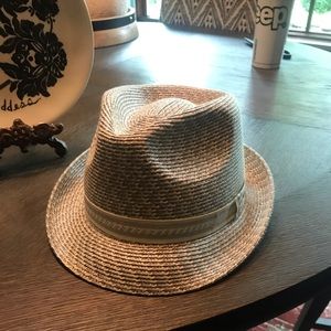 Bailey of Hollywood woven grey white fedora
